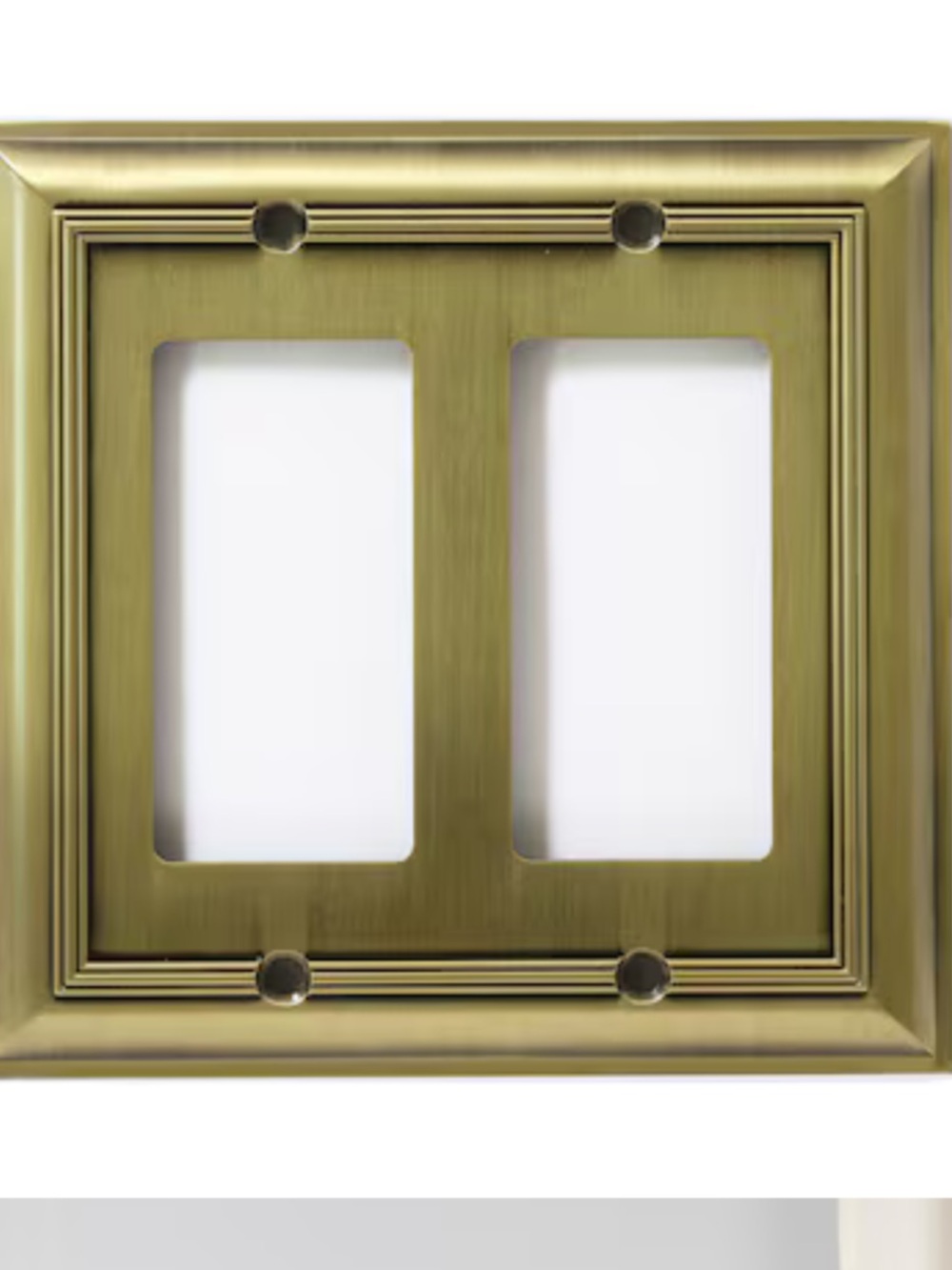 allen + roth Cosgrove 2 -Gang -
Aged brass Zinc Indoor Decorator Wall Plate